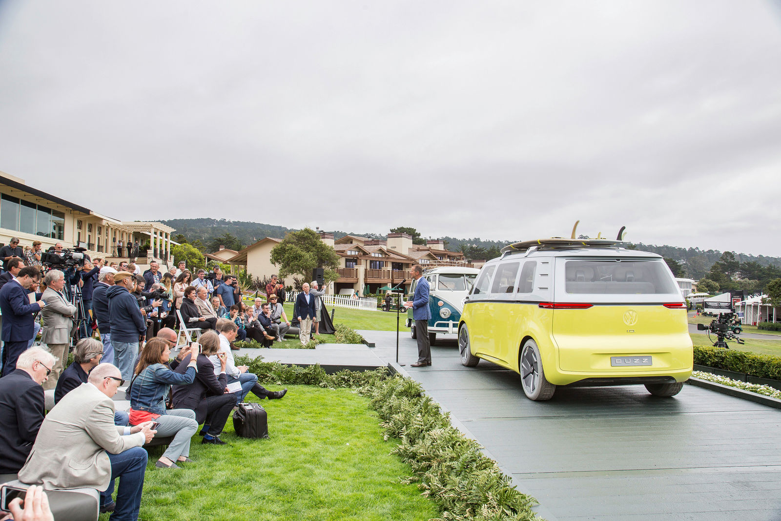 Volkswagen press conference at the Concours d'Elegance in Pebble Beach, California, August 18, 2017 - Series production of the ID. BUZZ based on the concept car announced