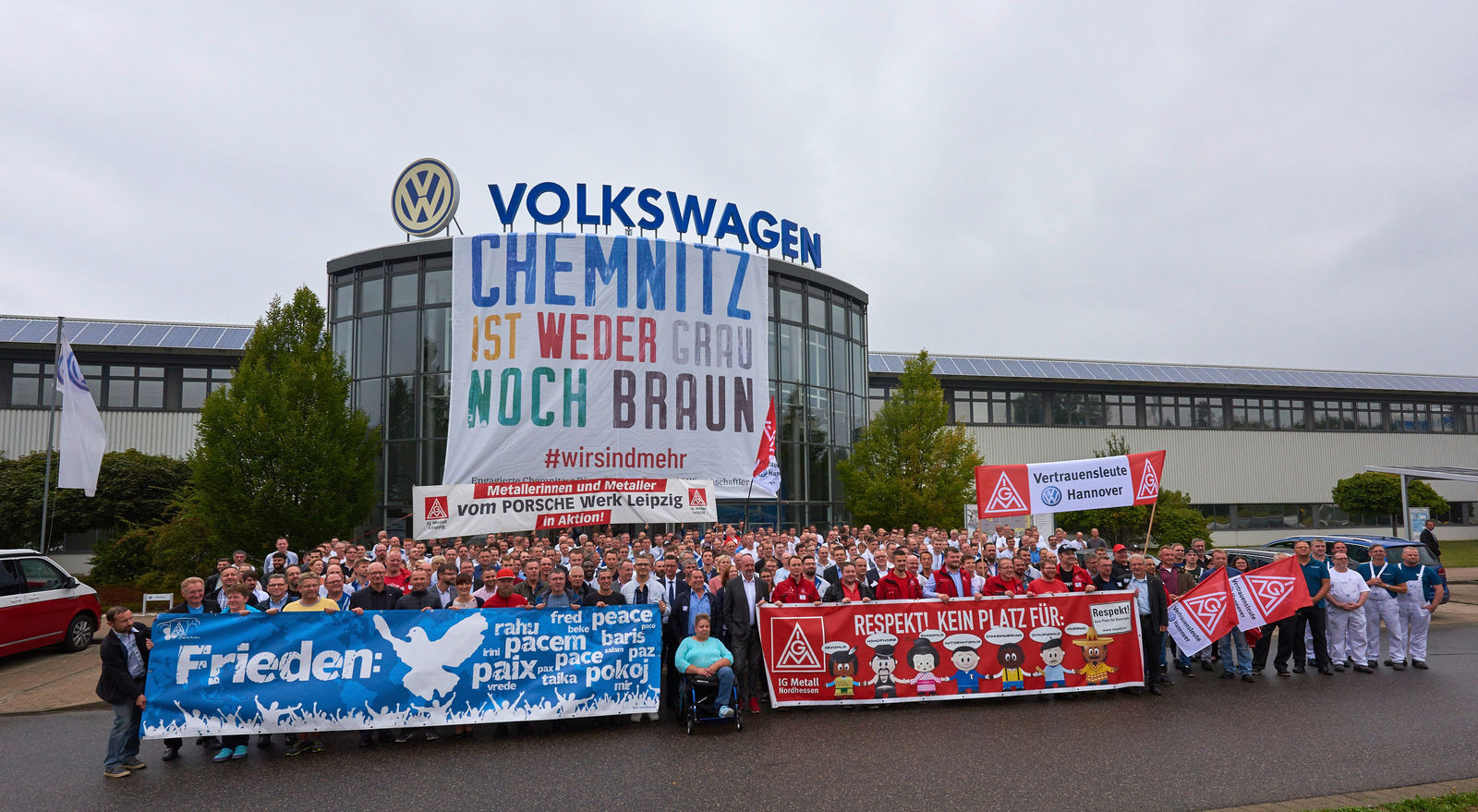 Volkswagen setzt in Chemnitz klares Zeichen gegen Fremdenfeindlichkeit, Diskriminierung und Ausgrenzung