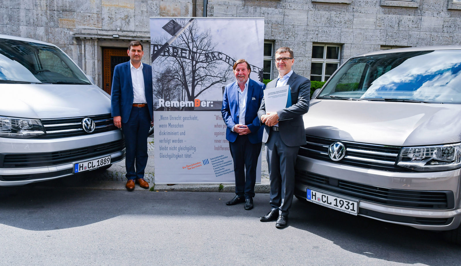 Volkswagen Donatas two Multivan minibusses for Memorial Site work at Auschwitz