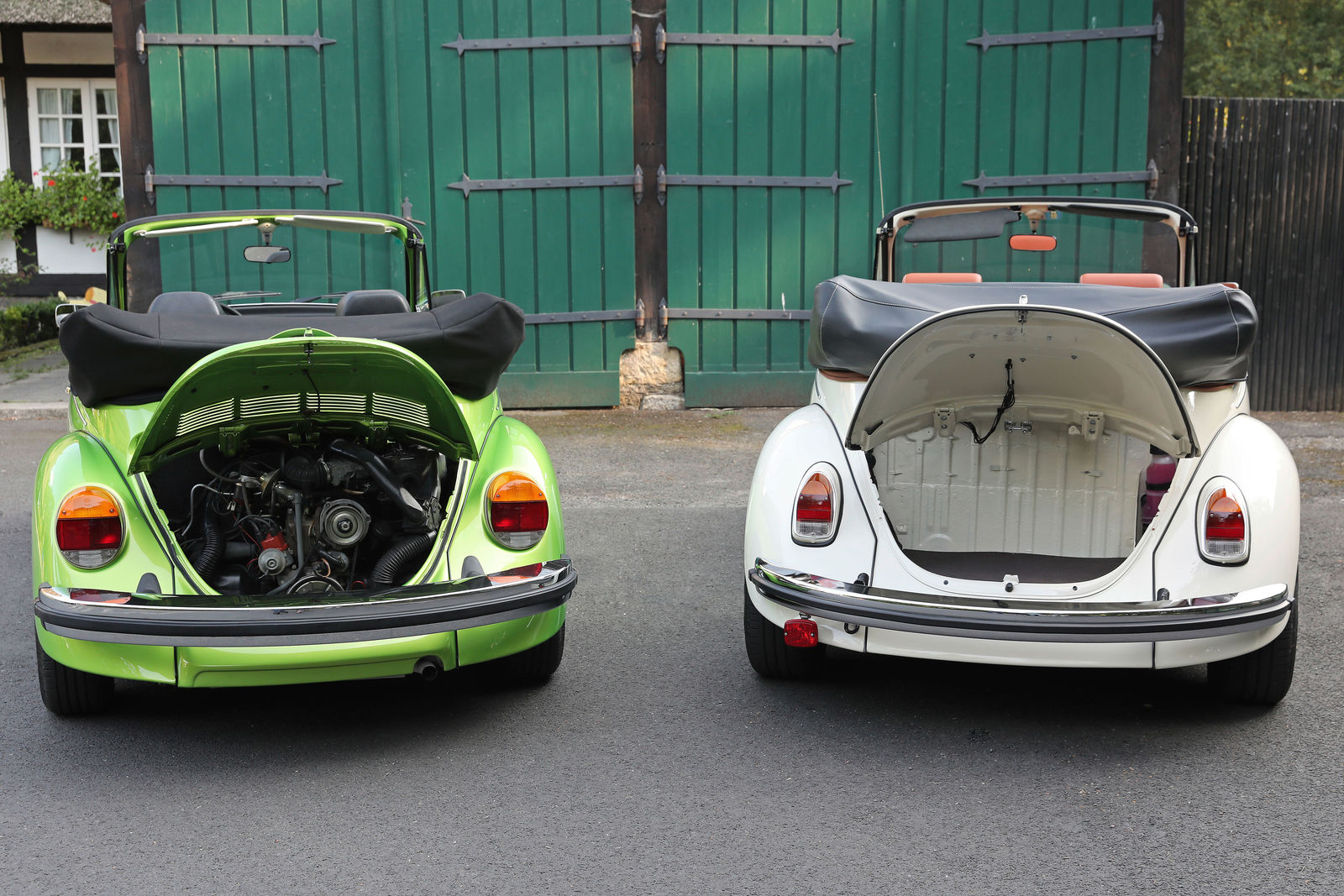 The e-Beetle is providing an additional trunk, where the classic Beetle has its boxer engine