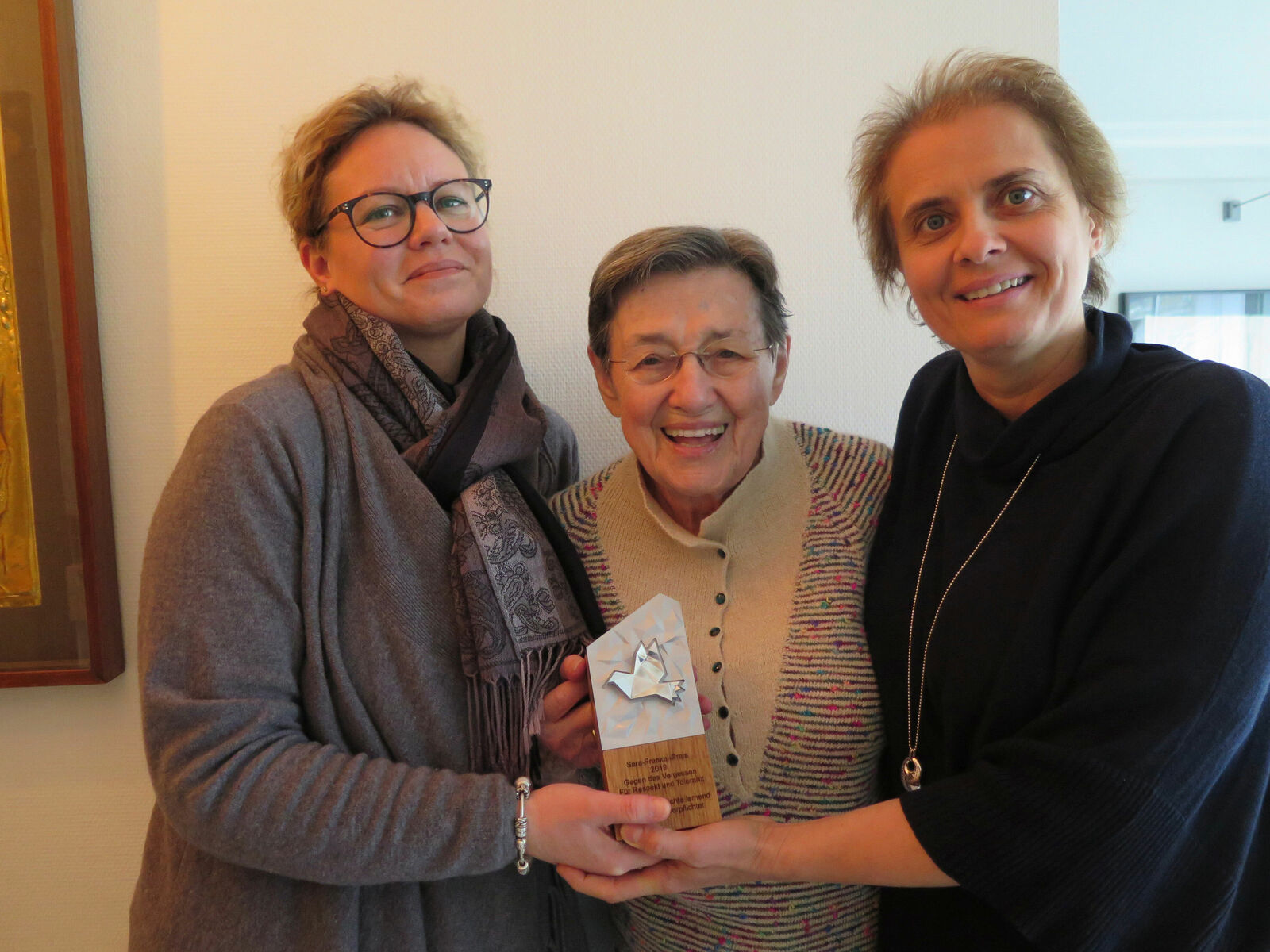 Sara-Frenkel-Preis bei Namenspatronin in Antwerpen angekommen