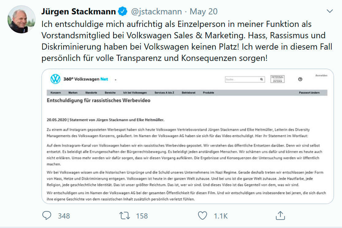 Jürgen Stackmann auf Twitter