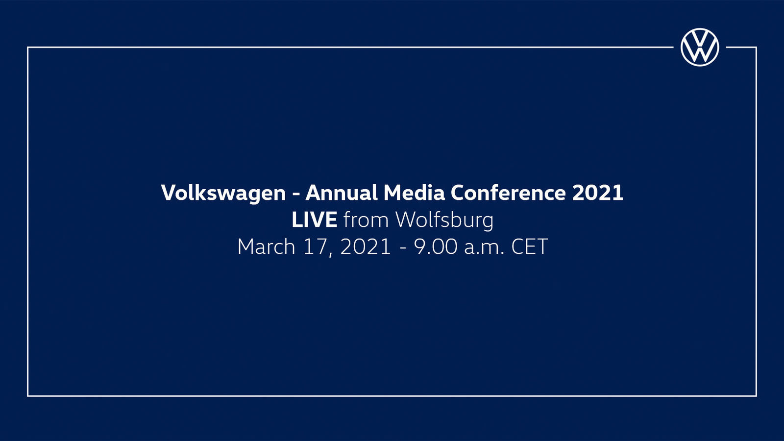 Volkswagen Brand annual media conference 2021