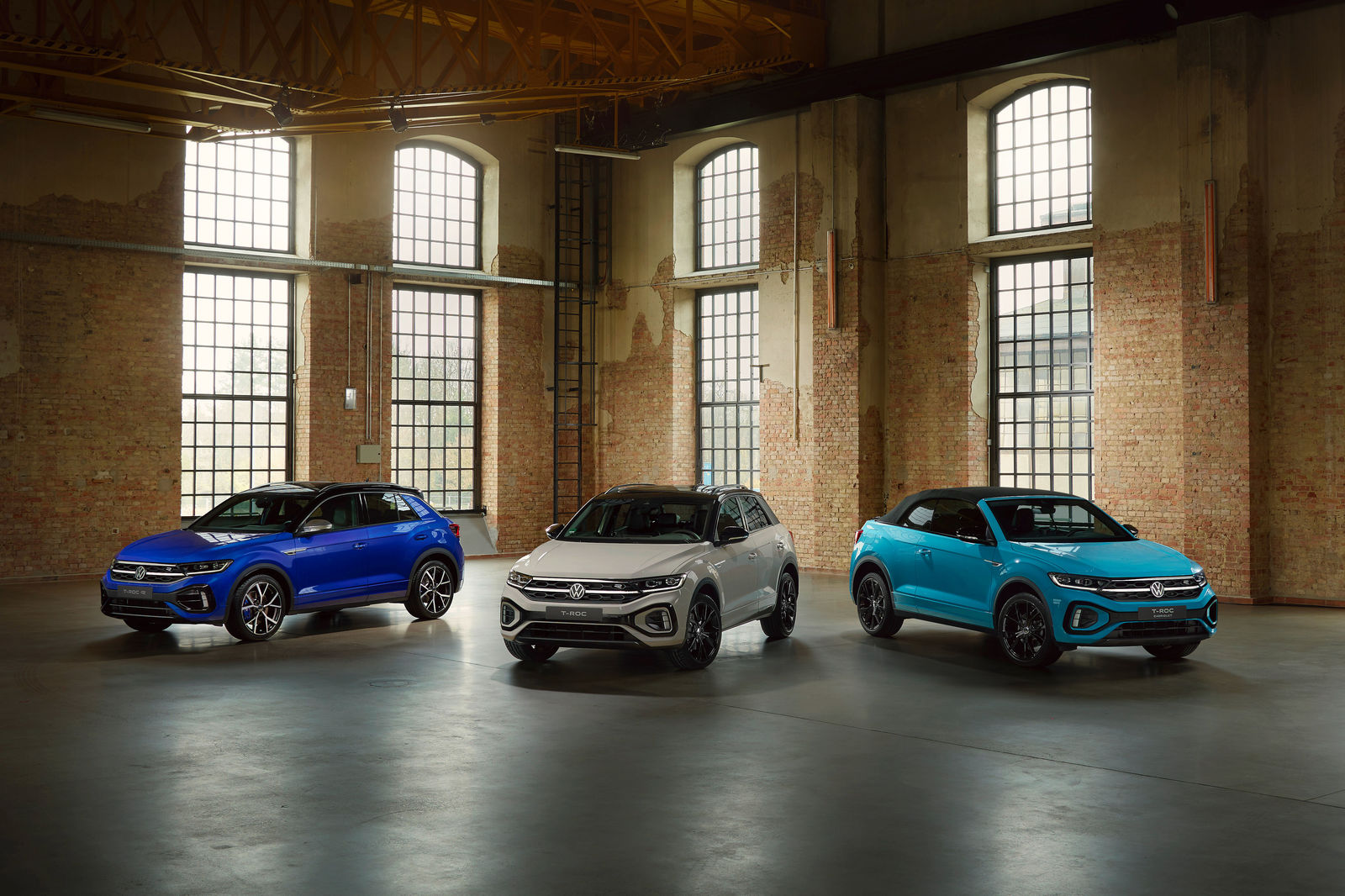 The new Volkswagen T-Roc R, T-Roc and T-Roc Cabriolet