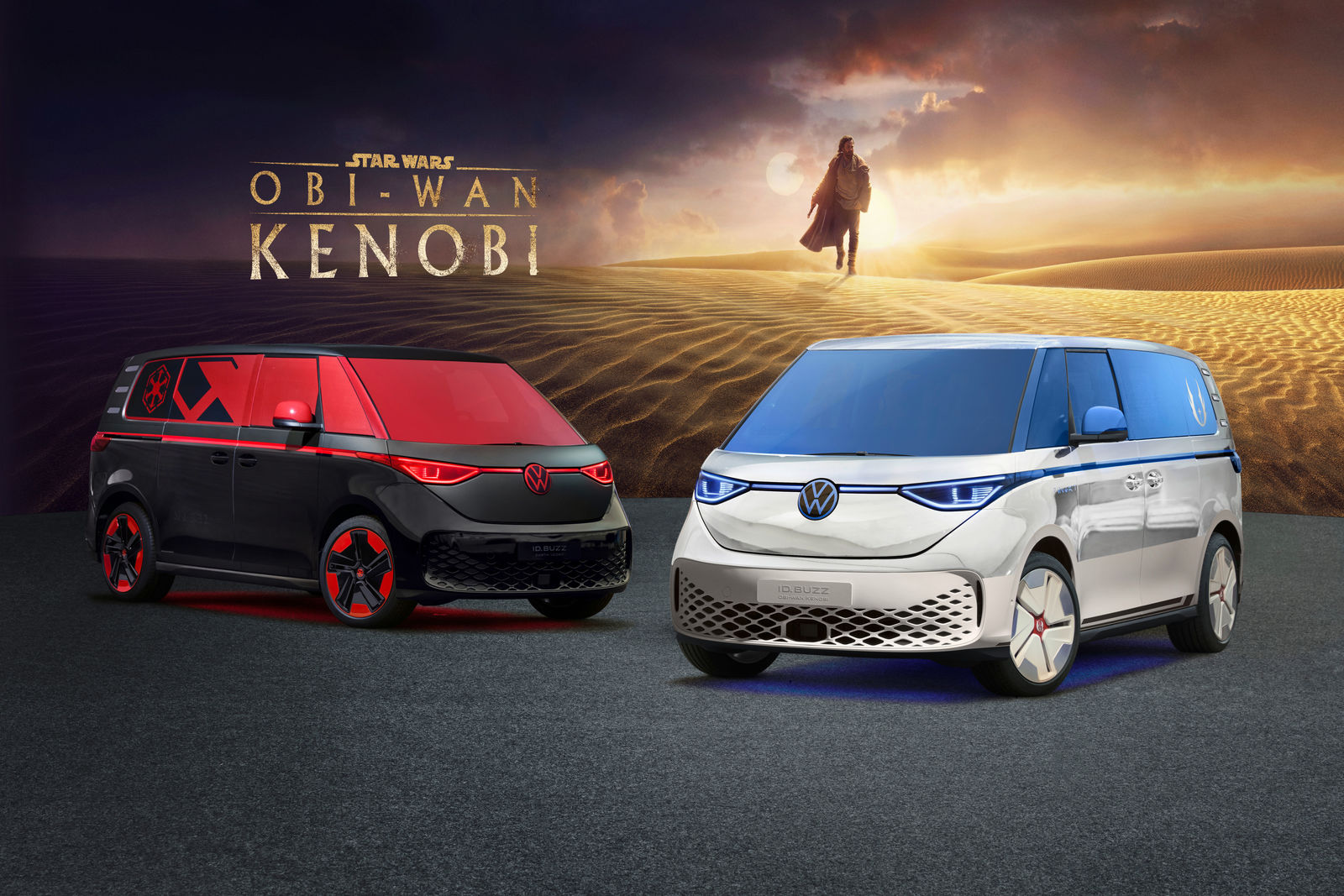 Volkswagen zeigt zwei von „Obi-Wan Kenobi“ inspirierte ID. Buzz bei der „Star Wars Celebration“